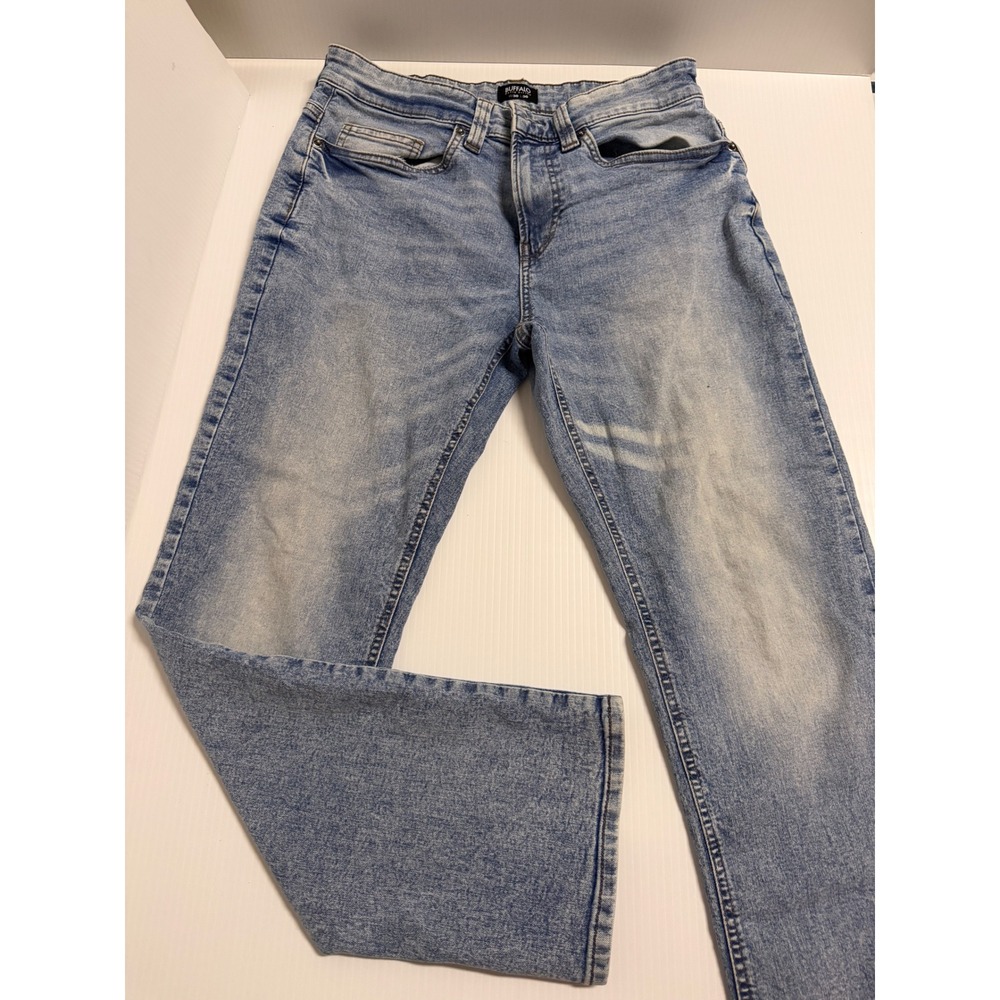 Buffalo David Bitton Mens Light Wash Straight Leg Denim Jeans W30 L30